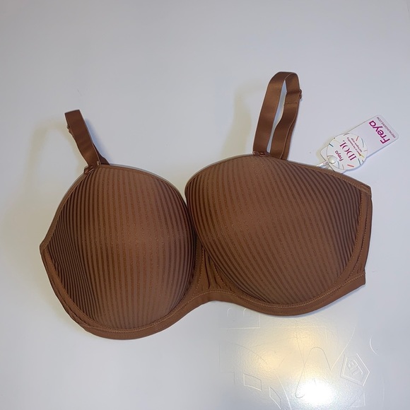 🆕 Freya “Idol” Striped Terracotta Satin Bra - Women’s Size 36G / G36 - Picture 2 of 9